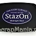Подушечка чернильная универсальная StazOn, размер 96х67 мм, цвет полночный синий