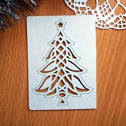 Украшение из чипборда "Елочка" (Матрешка) Украшение из чипборда "Елочка" (Матрешка)