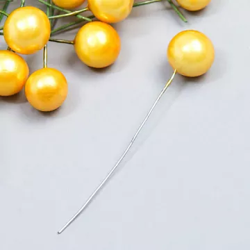 Букет "Шарик. Жемчужно-жёлтый", 10 шт