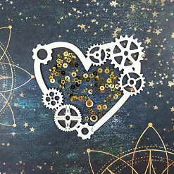 Шейкер "Сердечко с шестеренками. Большой", 9х9,6 см (CraftStory) Шейкер "Сердечко с шестеренками. Большой", 9х9,6 см (CraftStory)