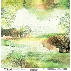 Набор бумаги 30х30 см "Осень", 12 листов (MonaDesign)