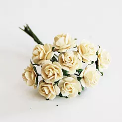 Букет мини розочек "Бледно-желтые" (Craft) Букет мини розочек "Бледно-желтые" (Craft)