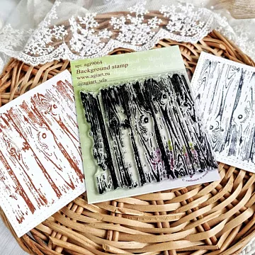 Штамп "Фон. Текстура дерева", 8,9х9 см (AgiArt)