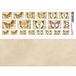 Лист с картинками 10х30 см "Марки 21" (ScrapMania)