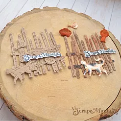 Нож "Русские сказки. Деревенский кот", 7х7,8 см (ScrapMania)