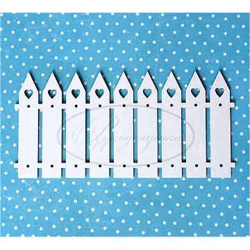 Украшение из чипборда "Заборчик", мини (Рукоделушка)