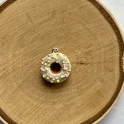 Миниатюра "Сладости. Пончик-подвеска белый 1", 1 шт (Югарт)