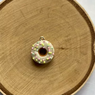 Миниатюра "Сладости. Пончик-подвеска белый 1", 1 шт (Югарт)