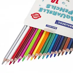 Набор акварельных карандашей "Premium aquarelle", 18 цветов (Brauberg)