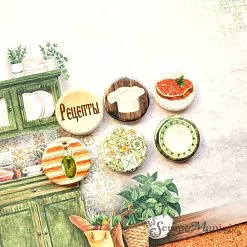 Набор фишек "Рецепты старого буфета. Бутерброд с икрой" (ScrapMania)