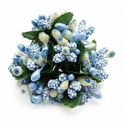 Букетик ягод "Бежево-голубой" (Рукоделие) Букетик ягод "Бежево-голубой" (Рукоделие)