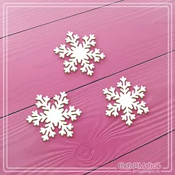 Набор украшений из чипборда "Снежинки. Без отверстий 2" (СкрапМагия)
