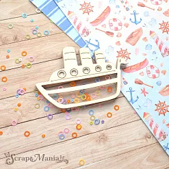 Чипборд "Морячок. Шейкер. Кораблик. Большой" (ScrapMania)