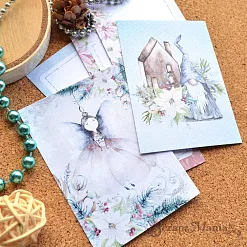 Набор карточек "Новогодние гномы", 7х10 см, 16 шт (ScrapMania)