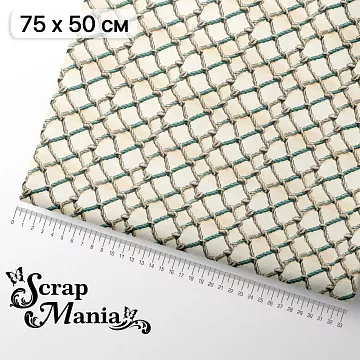 Отрез ткани 75х50 см "Маленький пират. Морская сетка" (ScrapMania)
