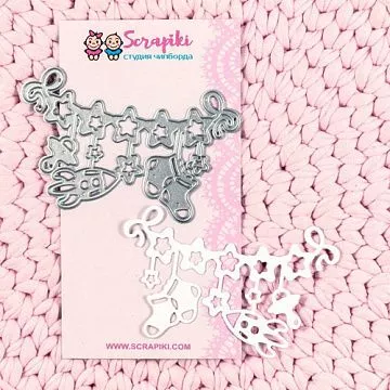 Нож "Гирлянда для мальчика", 7х9 см (Scrapiki) Нож "Гирлянда для мальчика", 7х9 см (Scrapiki)