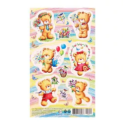 Наклейки 10х16 см "Мишки"