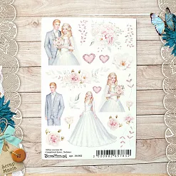 Набор наклеек А6 "Свадебный букет. Любовь" (ScrapMania)