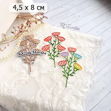 Нож "Длинные растения. Полевое соцветие", 4,5х8 см (ScrapMania)