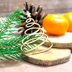 Чипборд "Ёлка со звездой", 5,8х6 см (WoodHome)