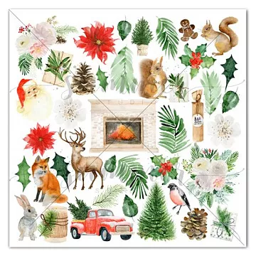 Бумага "Winter traditions. Лист для вырезания" (Summer Studio)