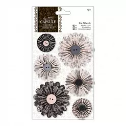 Набор бумажных украшений на клеевой основе "Цветы. Midnight Blush" (DoCrafts)