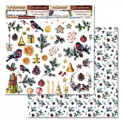 Бумага "Новогоднее счастье. Картинки" (ScrapMania)