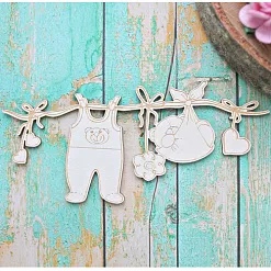 Украшение из чипборда "Гирлянда детская" (ScrapКрым) Украшение из чипборда "Гирлянда детская" (ScrapКрым)