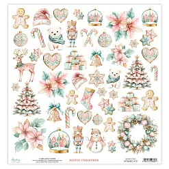 Бумага 30х30 см "Pastel Christmas Moments. Для вырезания" (Mintay)