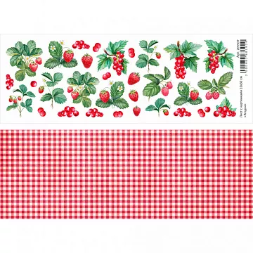 Лист с картинками 10х30 см "Ягодки" (ScrapMania)
