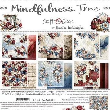 Набор бумаги 30х30 см "Mindfulness time", 6 листов (CraftO'clock)