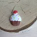 Акриловое украшение "Капкейк белый", 2,3х1,7 см, 1 шт Акриловое украшение "Капкейк белый", 2,3х1,7 см, 1 шт