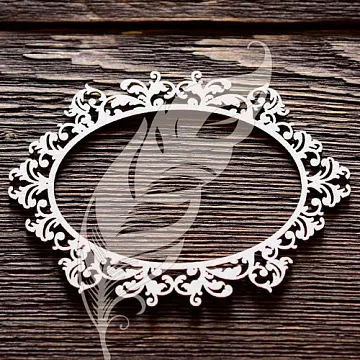 Украшение из чипборда "Рамка. Завитки 9" (ArtLines)