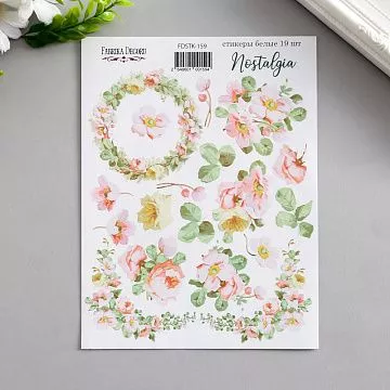 Наклейки 16х21,5 см "Nostalgia. Цветы и рамки" (Фабрика Декору)