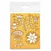 Набор бумажных высечек "Цветочные мотивы", цвет золотой (Chipboards)