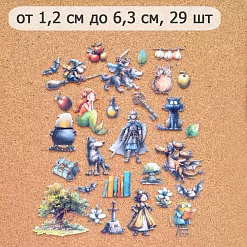 Набор тканевых высечек "Лукоморье 2", 29 шт (ScrapMania)