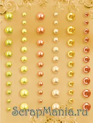 Набор страз и жемчужин "Желтые и оранжевые" (Prima Marketing)