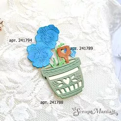 Нож "Уютная дача. Анютины глазки", 4,3х6,2 см (ScrapMania)