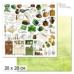 20х20 Бумага "Рецепты старого буфета. Дизайн 7" (ScrapMania)