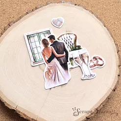 Набор высечек из бумаги "День свадьбы", 40 шт (ScrapMania)