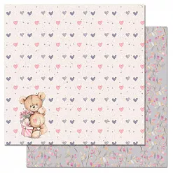 Бумага "Медвежата. Подарок" (ScrapMania)