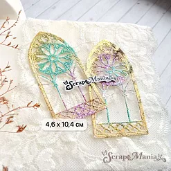 Нож "Готика. Окно с витражом роза", 4,6х10,4 см (ScrapMania)