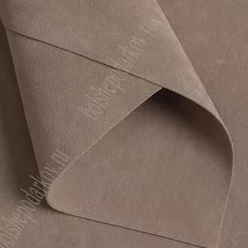 Отрез замши А4 "Двухсторонняя. Бежево-серый"