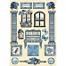 Набор деревянных украшений "Blue land", 20 шт (Stamperia)