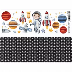 Лист с картинками 10х30 см "Профессии. Космонавт" (ScrapMania) Лист с картинками 10х30 см "Профессии. Космонавт" (ScrapMania)
