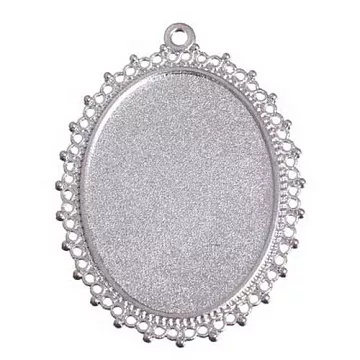 Основа под кабошон "Рамка бесконечность", цвет серебро