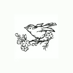 Резиновый штамп "Птичка", 3,2х4,8 см (Stamperia)