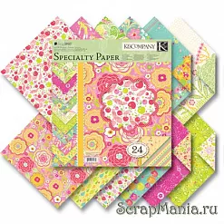 Набор бумаги 30х30 см "Сладкая ягода", 24 листа (K&Company)