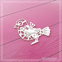 Чипборд "Стимпанк. Птица", 5,5х4,5 см (СкрапМагия)