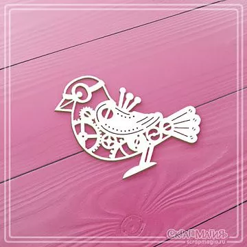Чипборд "Стимпанк. Птица", 5,5х4,5 см (СкрапМагия)